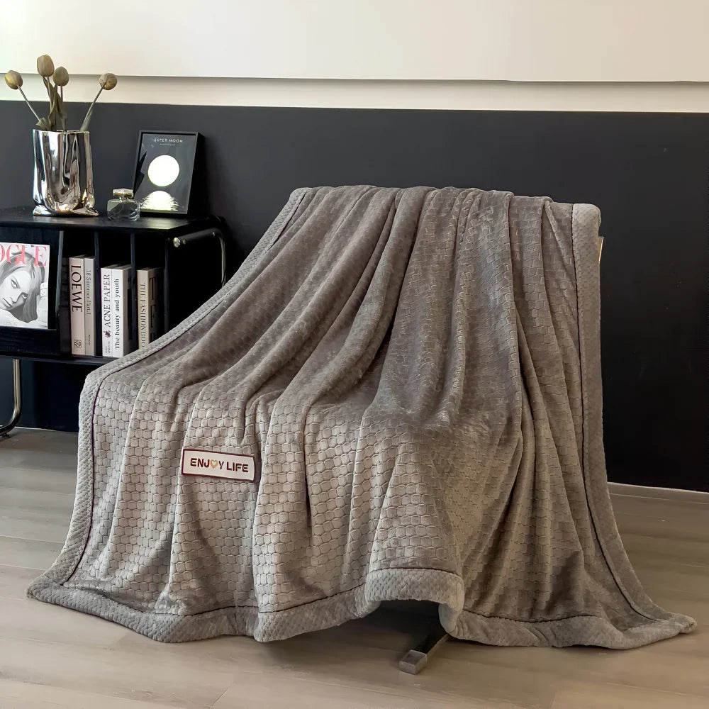 Fleece Blanket | Ultra-Soft Thick Polyester Jacquard | 120x200–200x230 cm