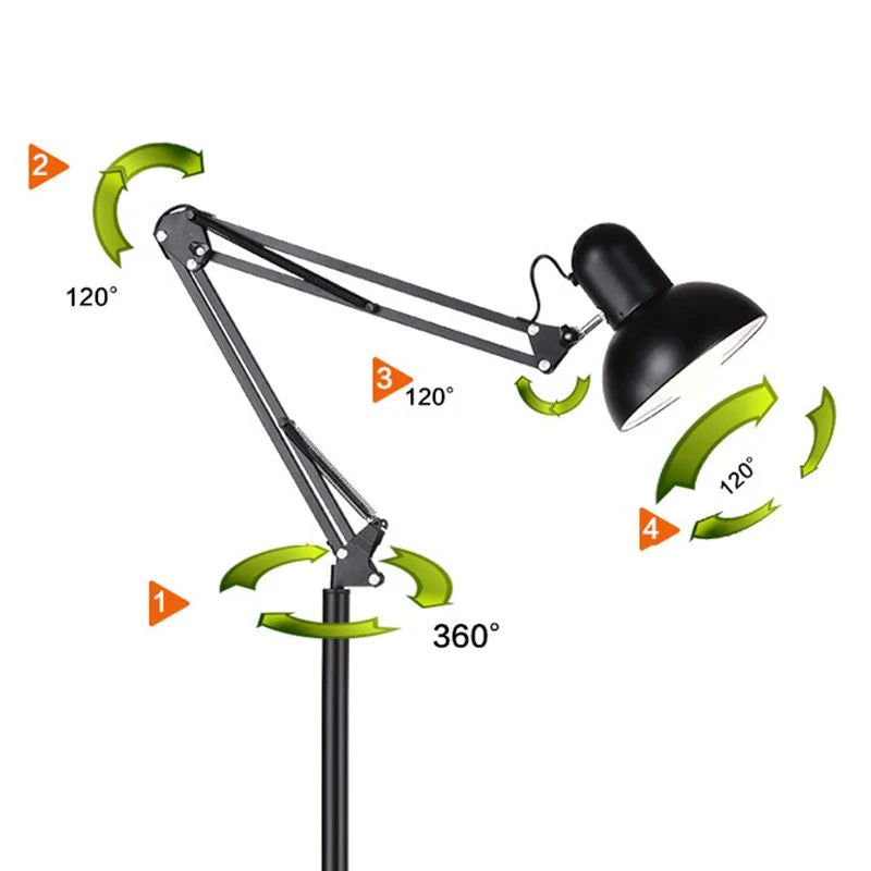 Floor Lamp | Adjustable Foldable Metal & Iron