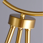 Floor Lamp | Glass Globe & Metal Tripod | Warm Light