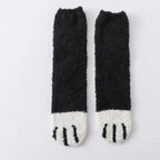 Floor Socks | Plush Fleece & Cat Paw Design