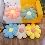 Flower-Shaped Cushion | Plush Cotton-Filled & Machine-Washable Cover | 38 x 38 x 6 cm