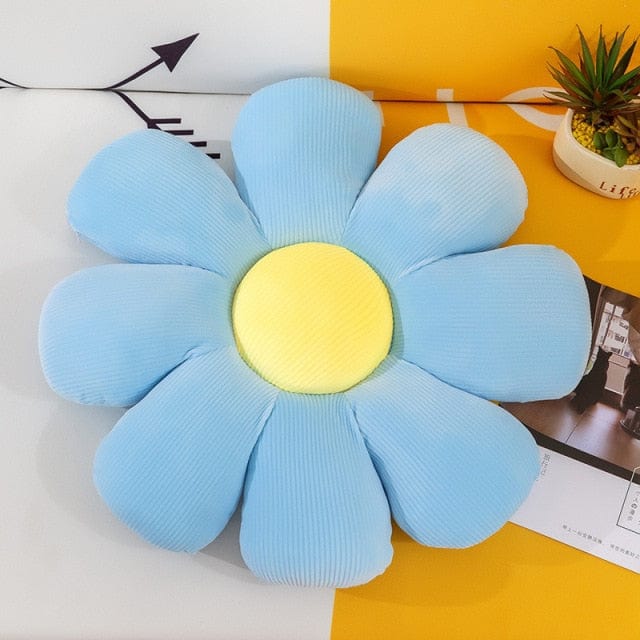 Flower-Shaped Cushion | Plush Cotton-Filled & Machine-Washable Cover | 38 x 38 x 6 cm