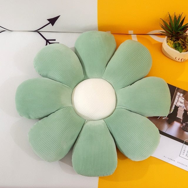 Flower-Shaped Cushion | Plush Cotton-Filled & Machine-Washable Cover | 38 x 38 x 6 cm