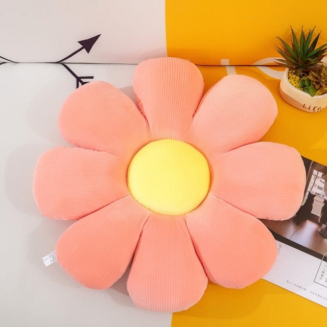 Flower-Shaped Cushion | Plush Cotton-Filled & Machine-Washable Cover | 38 x 38 x 6 cm