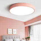Flush Mount Ceiling Light | Round Dimmable LED Metal & Acrylic