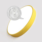 Flush Mount Ceiling Light | Round Dimmable LED Metal & Acrylic
