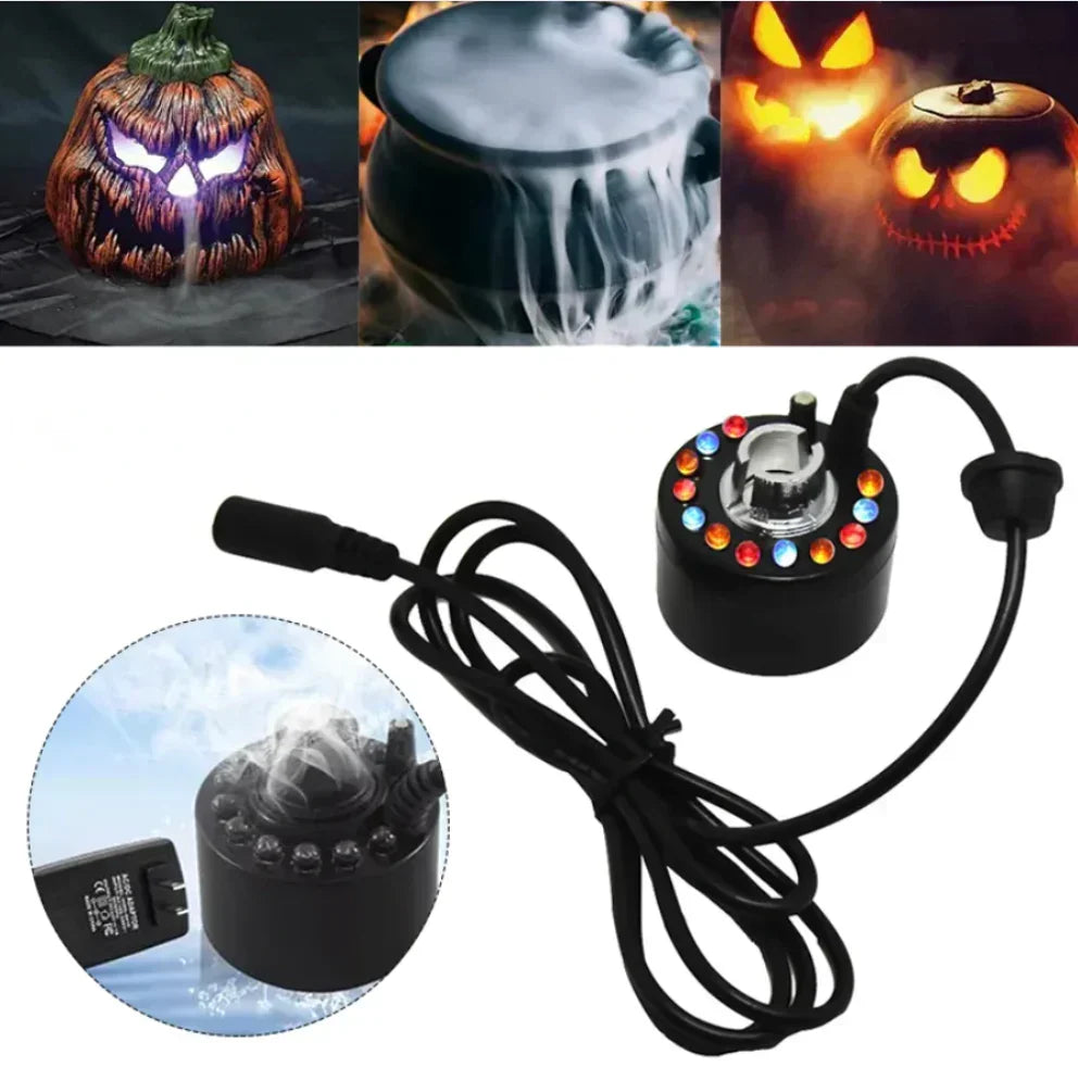 Fog Machine | 12-Color LED & Adjustable Fog Density | Remote Control