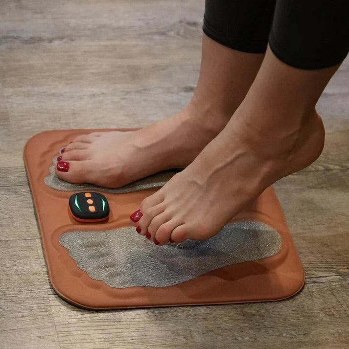 Foot Massager | NMES Nerve Stimulation & Copper-Fiber Pads | Remote Control & USB-C Rechargeable