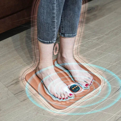 Foot Massager | NMES Nerve Stimulation & Copper-Fiber Pads | Remote Control & USB-C Rechargeable