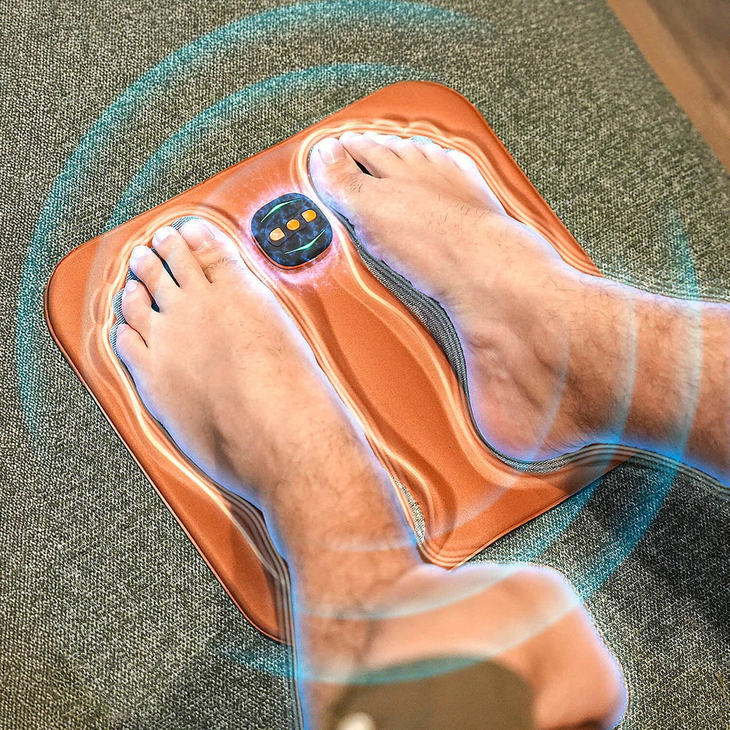 Foot Massager | NMES Nerve Stimulation & Copper-Fiber Pads | Remote Control & USB-C Rechargeable
