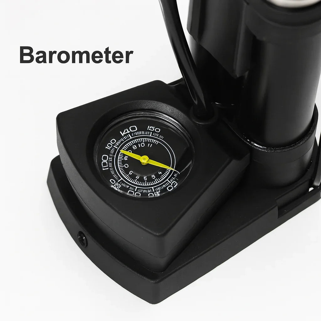 Foot Pump | Foldable & Hands-Free With Integrated Gauge | Up To 160 PSI