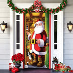 Front Door Cover | Weather-Resistant Polyester & Residue-Free Mounting | 90 x 200 cm