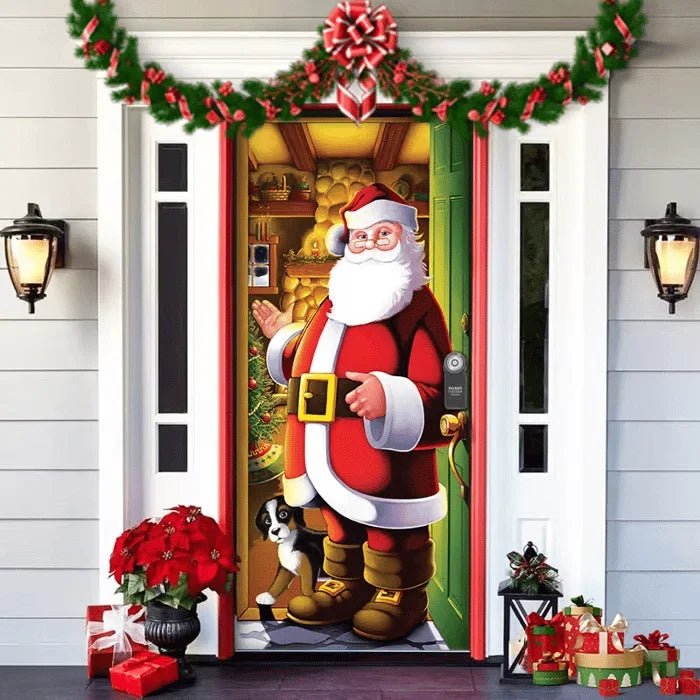 Front Door Cover | Weather-Resistant Polyester & Residue-Free Mounting | 90 x 200 cm