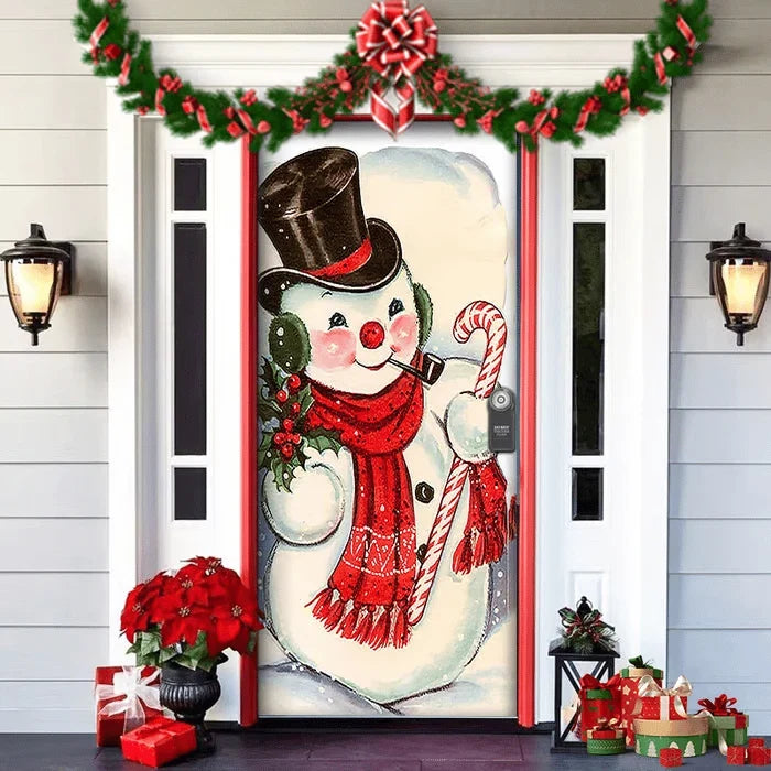 Front Door Cover | Weather-Resistant Polyester & Residue-Free Mounting | 90 x 200 cm