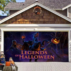 Garage Door Cover | Halloween Lifelike Scene & Weather-Resistant Polyester | 2.10 x 2.40 m