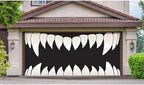 Garage Door Cover | Halloween Lifelike Scene & Weather-Resistant Polyester | 2.10 x 2.40 m