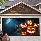 Garage Door Cover | Halloween Lifelike Scene & Weather-Resistant Polyester | 2.10 x 2.40 m