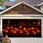 Garage Door Cover | Halloween Lifelike Scene & Weather-Resistant Polyester | 2.10 x 2.40 m