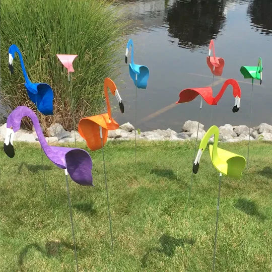 Garden Flamingo Stake | Wind-Activated Dancing & Weatherproof | Approx. 65 cm