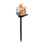 Garden Lamp | Solar-Powered Warm White LED & Squirrel Design | 42 cm