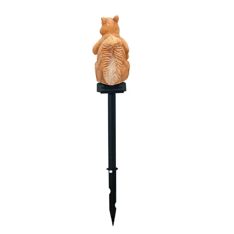 Garden Lamp | Solar-Powered Warm White LED & Squirrel Design | 42 cm