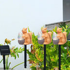 Garden Lamp | Solar-Powered Warm White LED & Squirrel Design | 42 cm