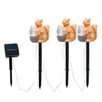 Garden Lamp | Solar-Powered Warm White LED & Squirrel Design | 42 cm