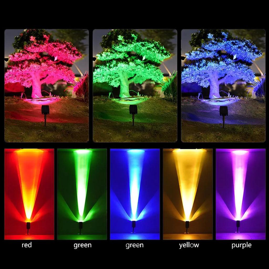 Garden Spotlight | Solar-Powered & Adjustable Zoom | IP65 Weatherproof
