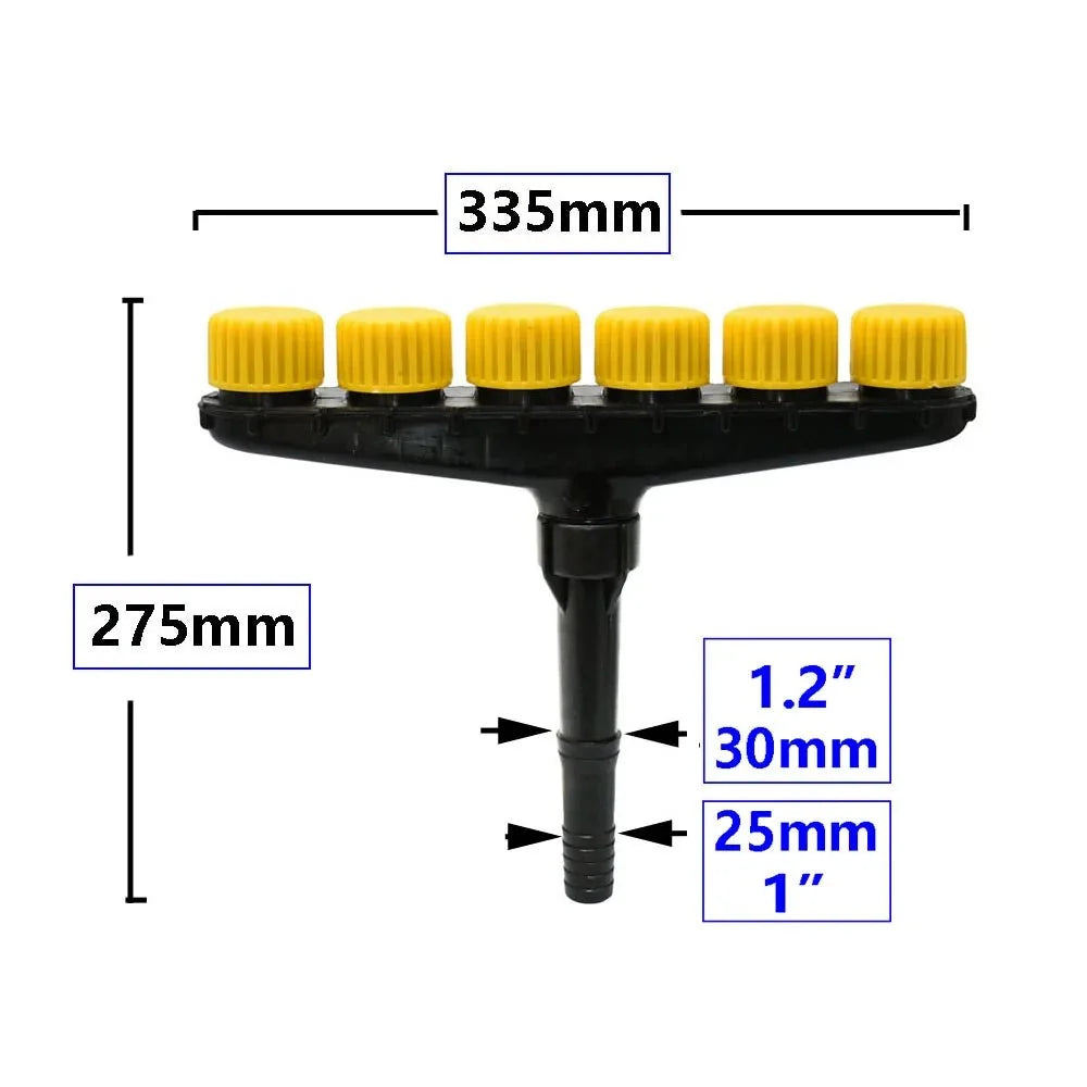 Garden Sprinkler | Wide Coverage Mist Nozzle | Fits 1"/1.2" Hoses