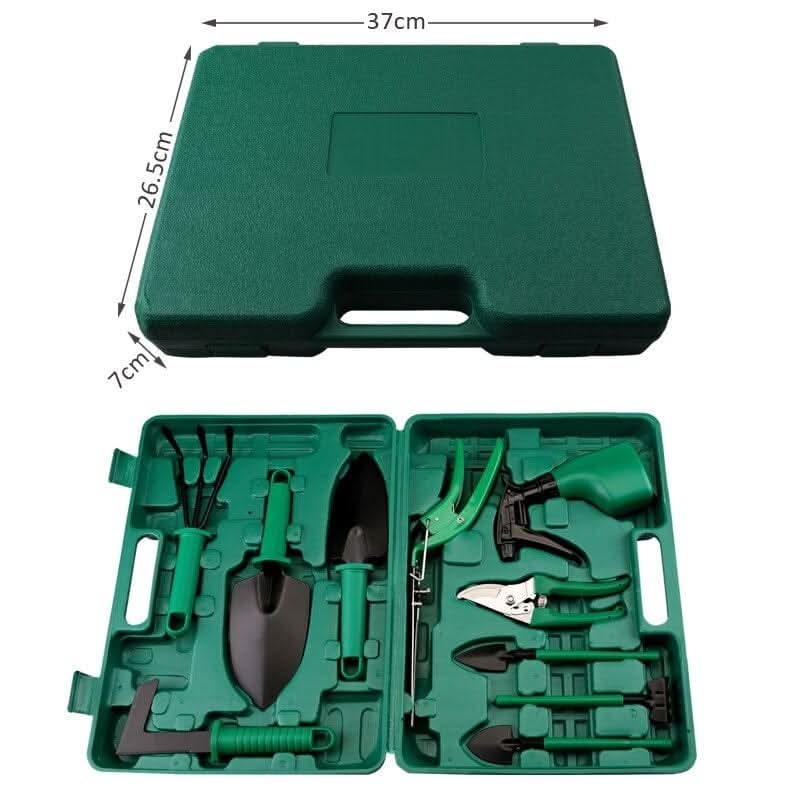 Garden Tool Set | Stainless Steel Heads & Ergonomic Handles | 10-Piece