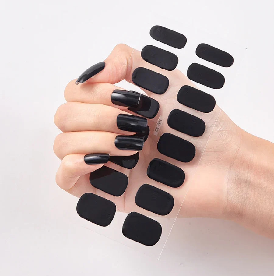 Gel Nail Stickers | Peel-And-Stick & UV-Curable | 8 Sizes