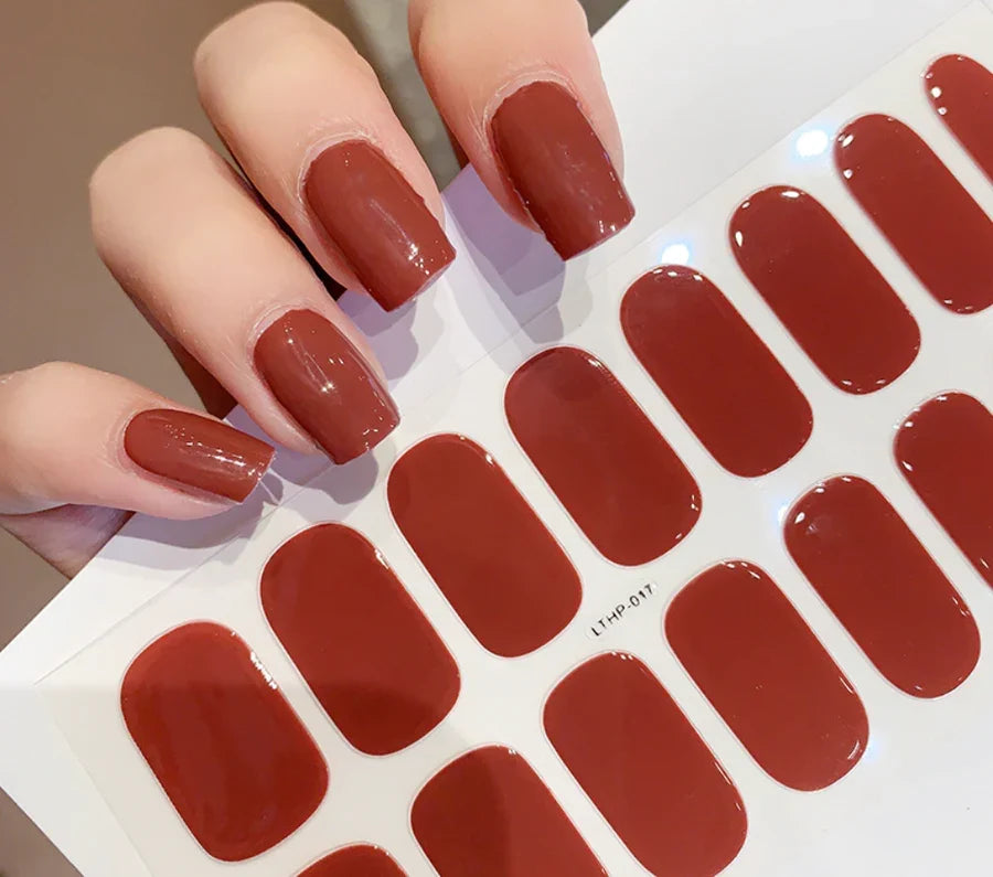 Gel Nail Stickers | Peel-And-Stick & UV-Curable | 8 Sizes