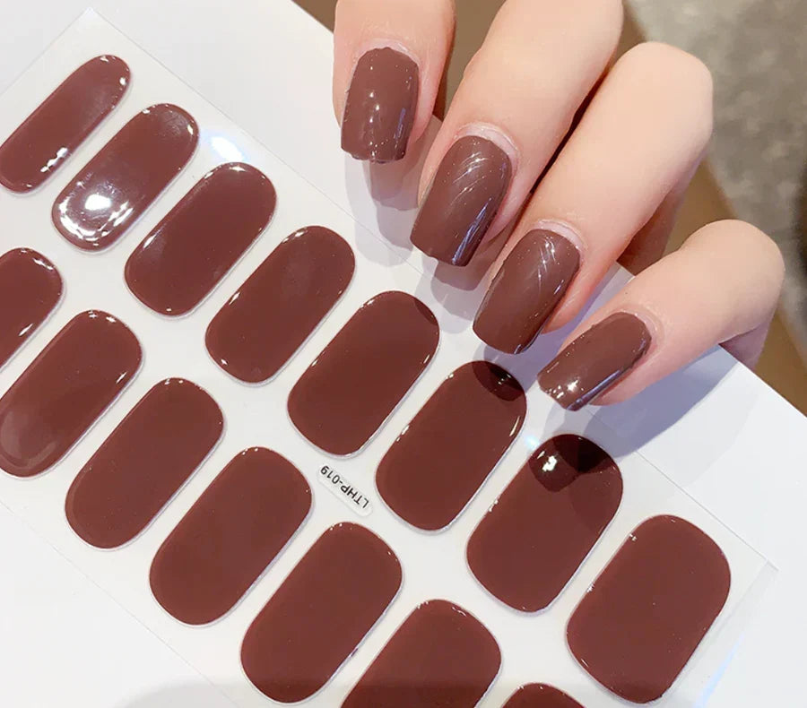 Gel Nail Stickers | Peel-And-Stick & UV-Curable | 8 Sizes
