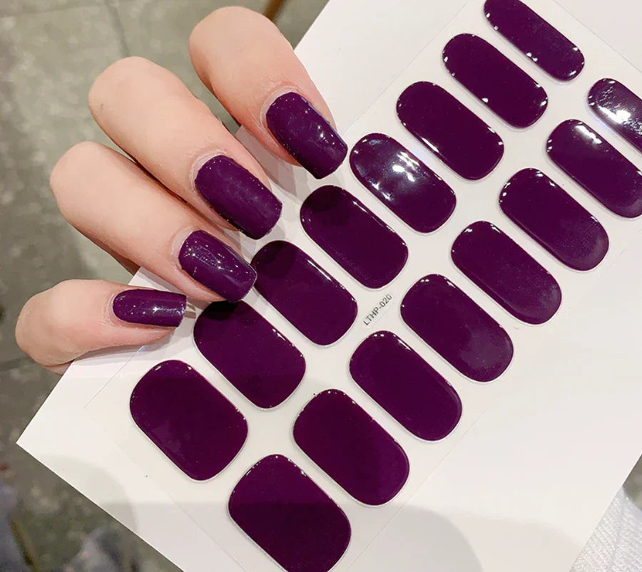 Gel Nail Stickers | Peel-And-Stick & UV-Curable | 8 Sizes