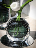 Glass Vase | Handblown Murano Bubble Design | 30 x 15 cm