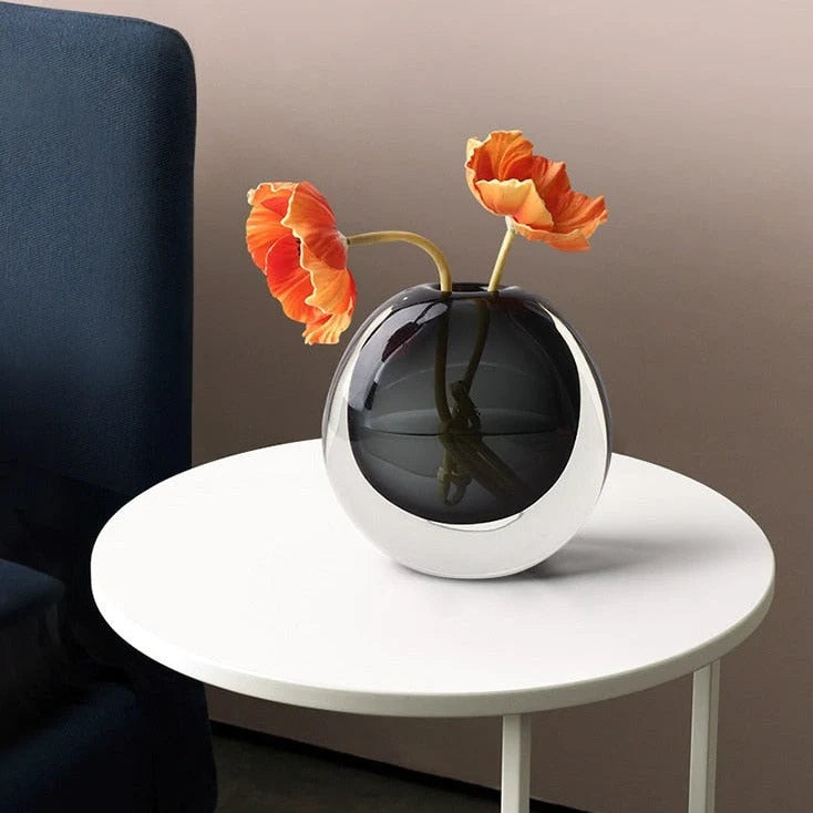 Glass Vase | Handblown Murano Bubble Design | 30 x 15 cm