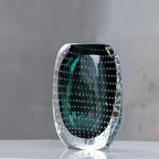Glass Vase | Handblown Murano Bubble Design | 30 x 15 cm