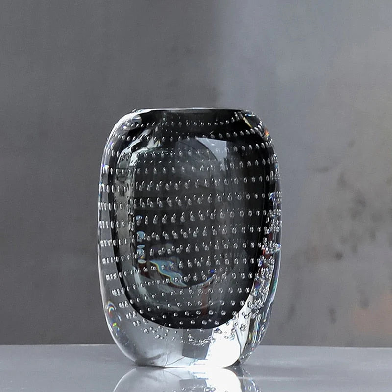 Glass Vase | Handblown Murano Bubble Design | 30 x 15 cm