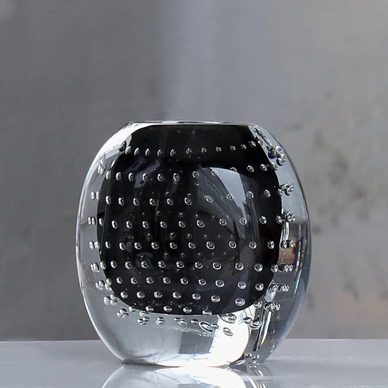 Glass Vase | Handblown Murano Bubble Design | 30 x 15 cm