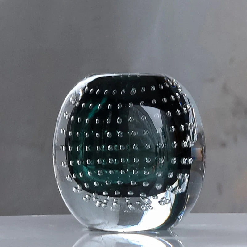 Glass Vase | Handblown Murano Bubble Design | 30 x 15 cm