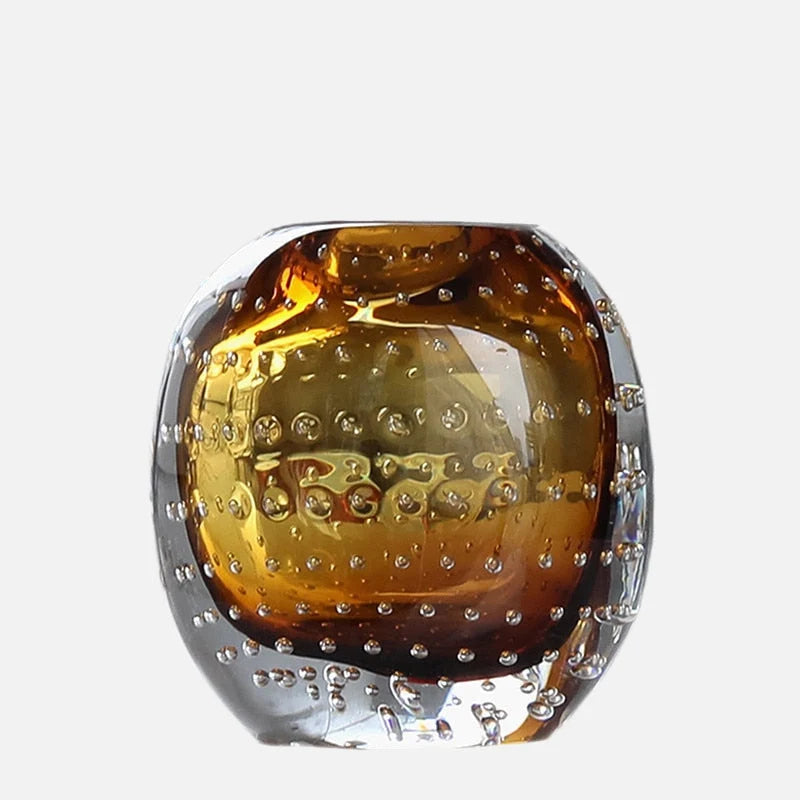Glass Vase | Handblown Murano Bubble Design | 30 x 15 cm