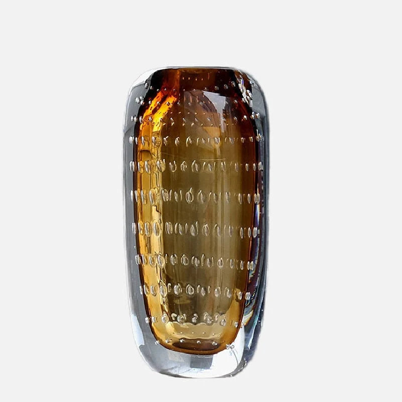 Glass Vase | Handblown Murano Bubble Design | 30 x 15 cm