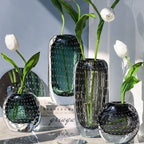 Glass Vase | Handblown Murano Bubble Design | 30 x 15 cm