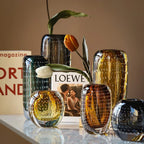 Glass Vase | Handblown Murano Bubble Design | 30 x 15 cm