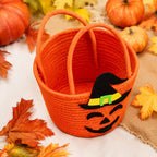 Halloween Basket | Witch Hat Design & Durable Sewn Handles
