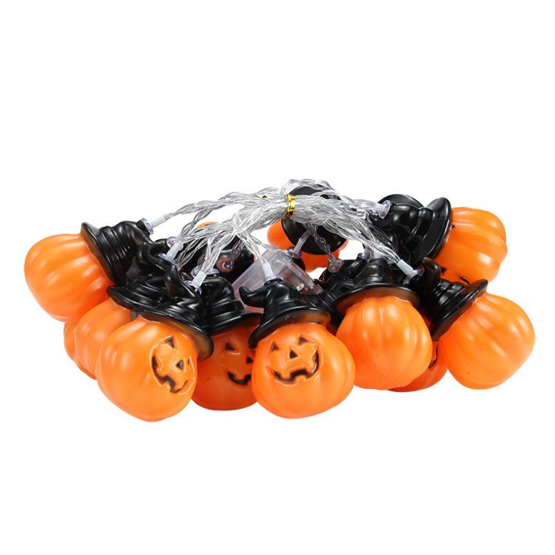 Halloween Lichterkette | Kürbis-Design & Warm Orange LEDs | USB- und Batteriebetrieben
