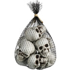 Halloween Skull Decorations | Mini White Indoor & Outdoor | 10-Piece Set