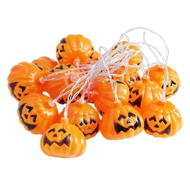 Halloween String Lights | Battery-Operated LED & Pumpkin, Ghost & Eye Designs | 10/20/40 Lights