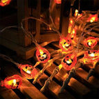Halloween String Lights | Battery-Operated LED & Pumpkin, Ghost & Eye Designs | 10/20/40 Lights