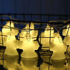 Halloween String Lights | Battery-Operated LED & Pumpkin, Ghost & Eye Designs | 10/20/40 Lights